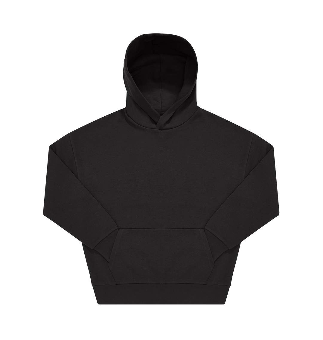 Black Printed Hoody Front