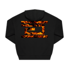 Black Printed Hoody Back