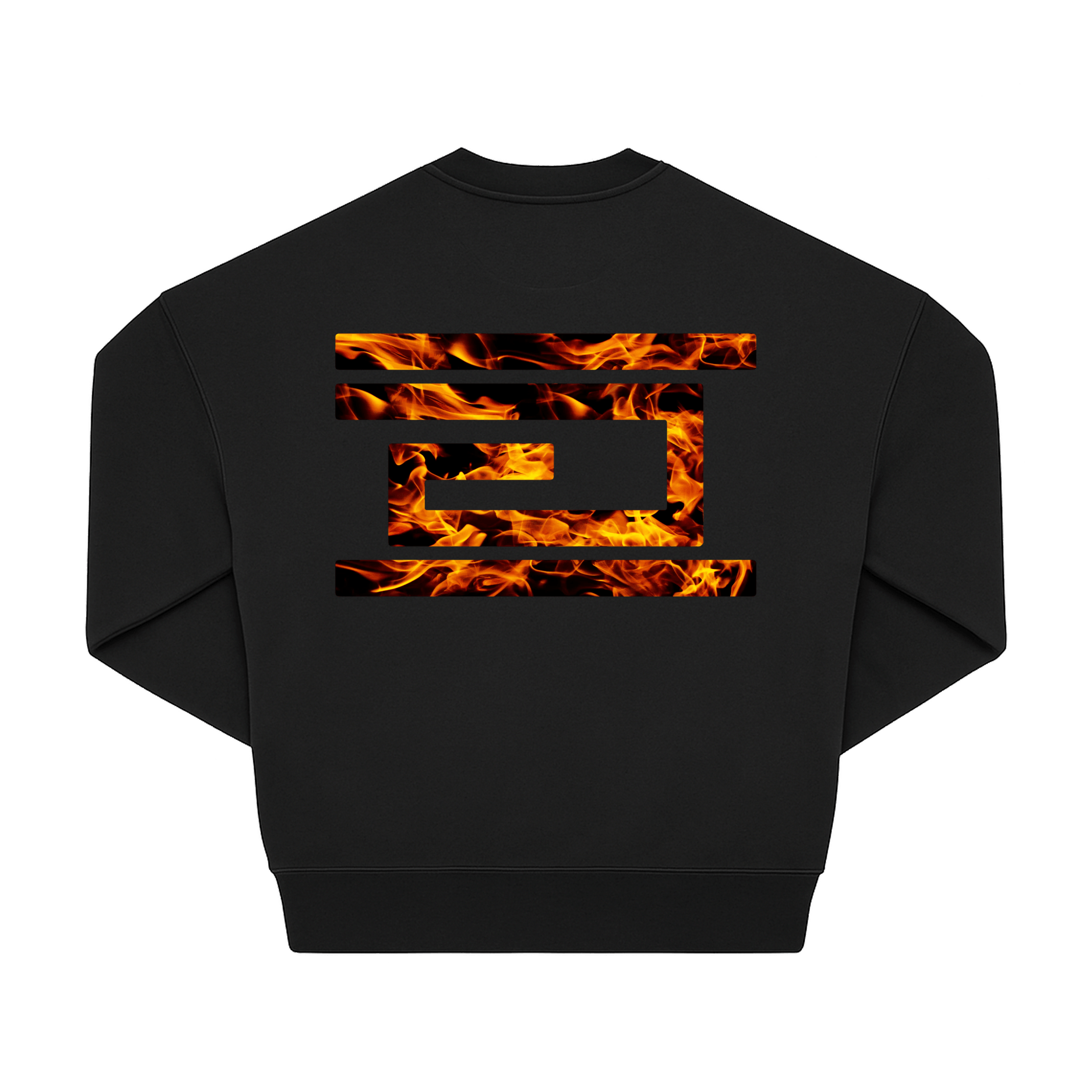 Black Printed Sweater Back