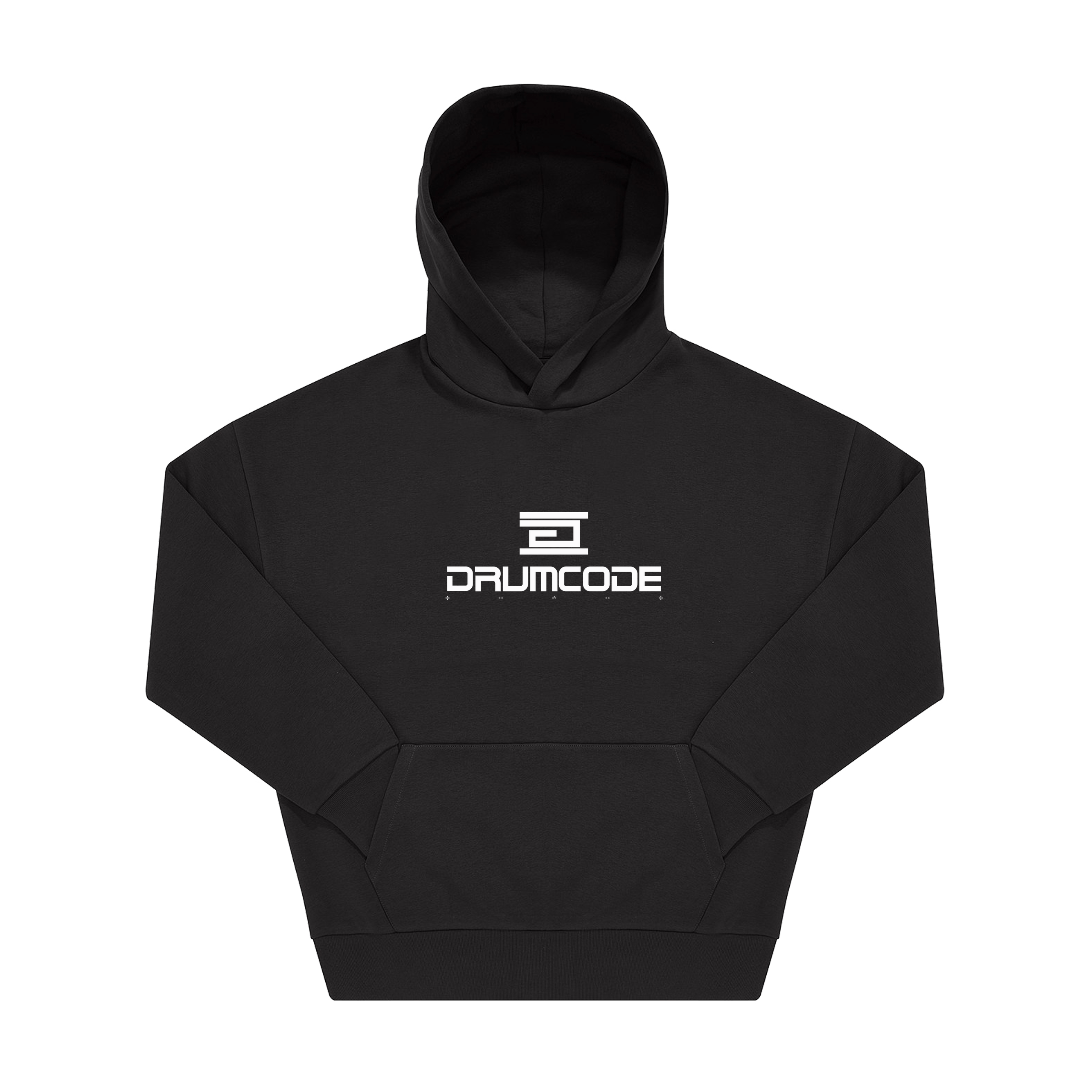 Black Printed Hoody Front