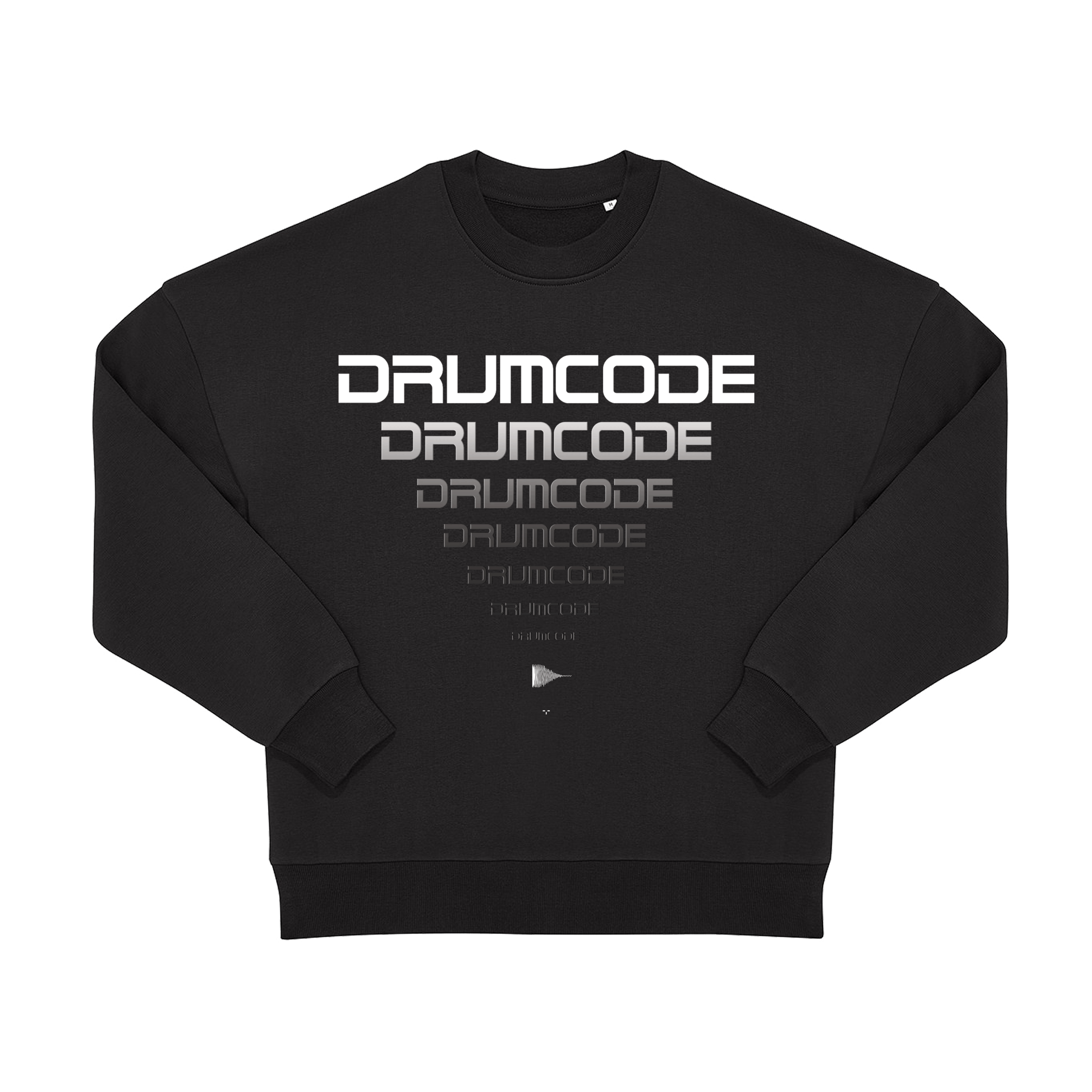 Black Printed Sweater Front