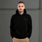 Black Printed Hoody Front