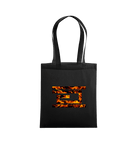 Black Printed Bag Front