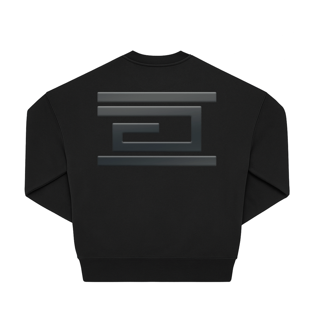 Black Printed Sweater Back