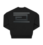 Black Printed Sweater Back