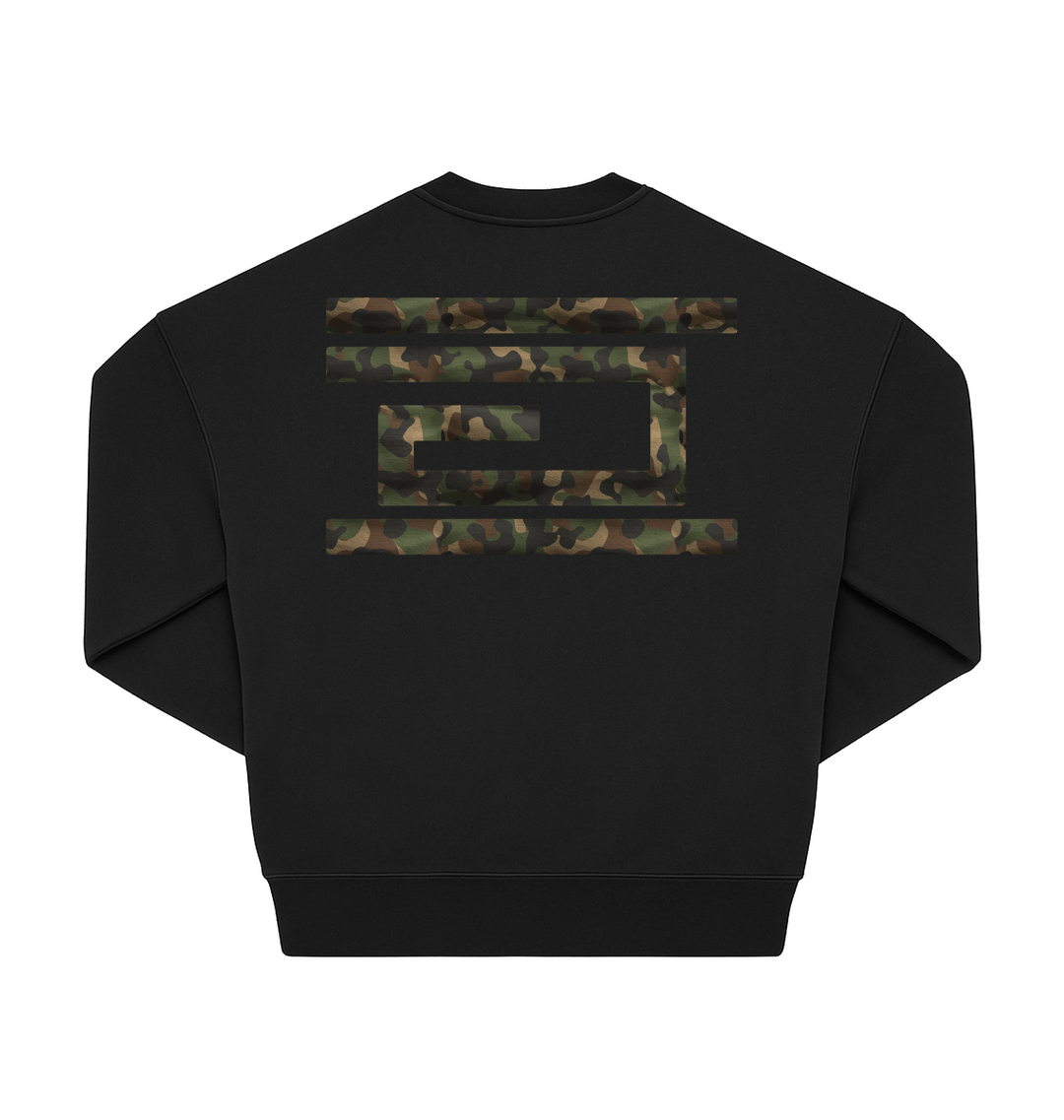 Black Printed Sweater Back