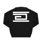 Black Printed Hoody Back